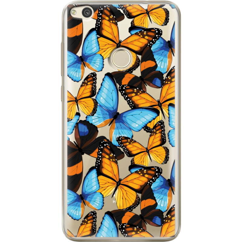 Прозрачный чехол Uprint Honor 8 Lite Butterfly Morpho