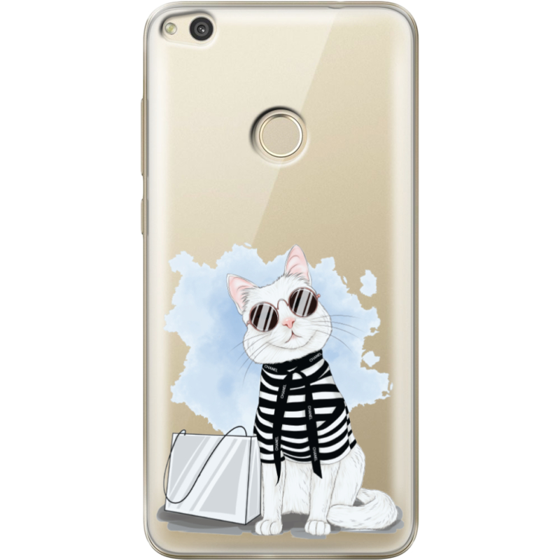 Прозрачный чехол Uprint Honor 8 Lite Cat Style