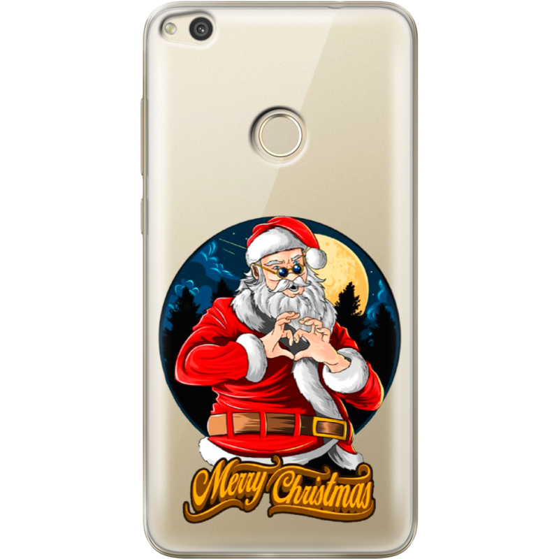 Прозрачный чехол Uprint Honor 8 Lite Cool Santa