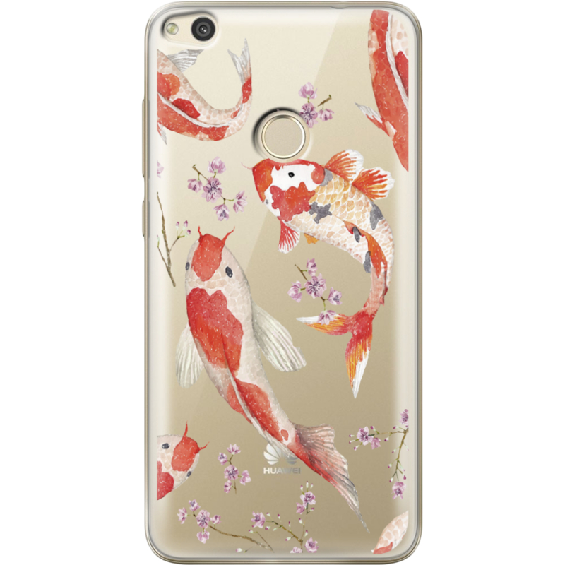 Прозрачный чехол Uprint Honor 8 Lite Japanese Koi Fish