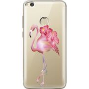 Прозрачный чехол Uprint Honor 8 Lite Floral Flamingo