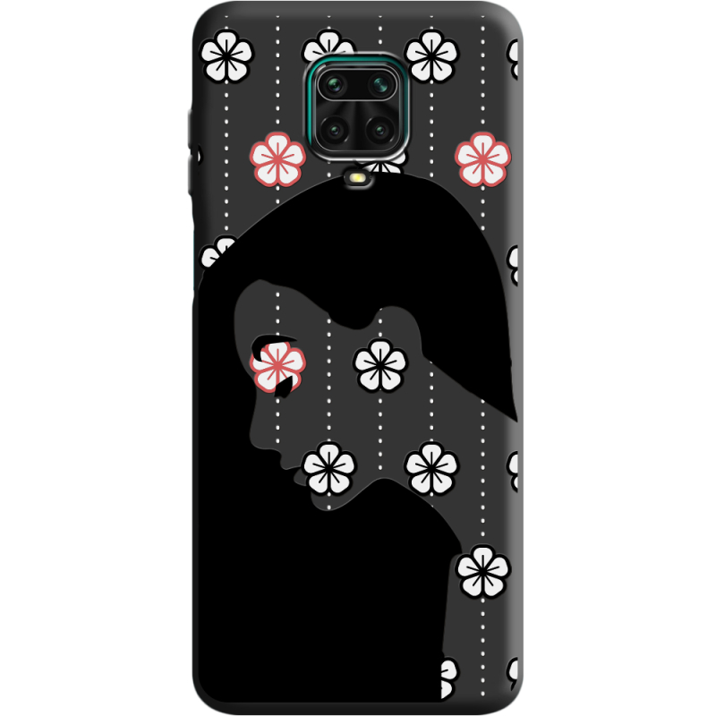 Черный чехол BoxFace Xiaomi Redmi Note 9 Pro / 9 Pro Max Flower Hair