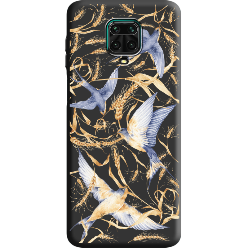 Черный чехол BoxFace Xiaomi Redmi Note 9 Pro / 9 Pro Max Ластівки