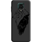 Черный чехол BoxFace Xiaomi Redmi Note 9 Pro / 9 Pro Max Wolf and Raven