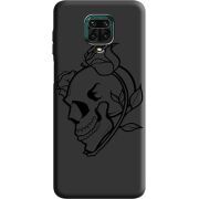 Черный чехол BoxFace Xiaomi Redmi Note 9 Pro / 9 Pro Max Skull and Roses