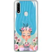 Прозрачный чехол BoxFace OPPO A31 Blue Hair