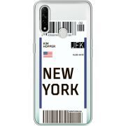Прозрачный чехол BoxFace OPPO A31 Ticket New York