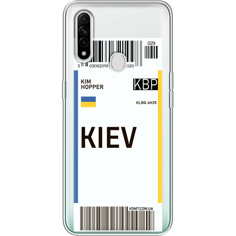 Прозрачный чехол BoxFace OPPO A31 Ticket Kiev