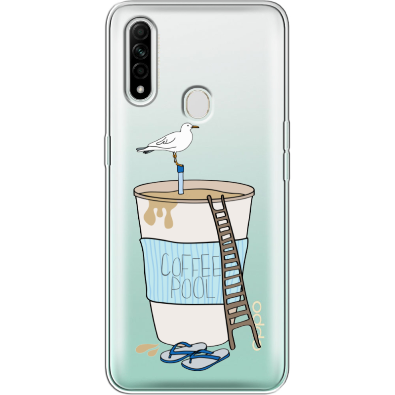 Прозрачный чехол BoxFace OPPO A31 Segull in Cofee Pool