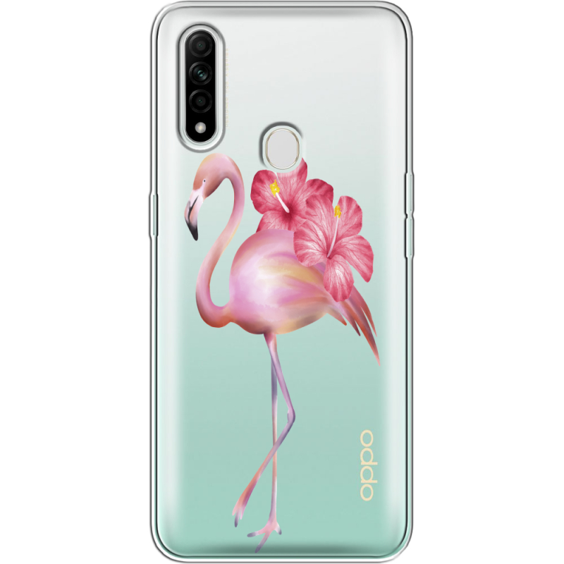Прозрачный чехол BoxFace OPPO A31 Floral Flamingo
