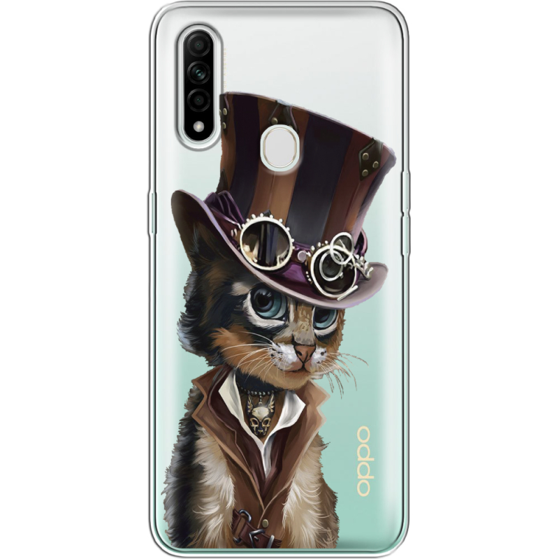 Прозрачный чехол BoxFace OPPO A31 Steampunk Cat