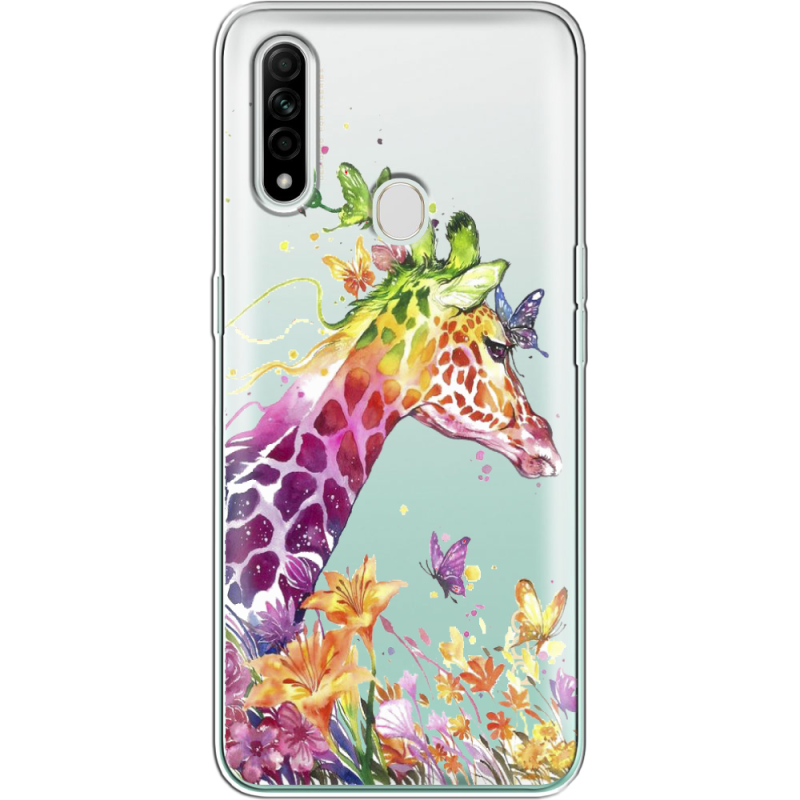 Прозрачный чехол BoxFace OPPO A31 Colorful Giraffe