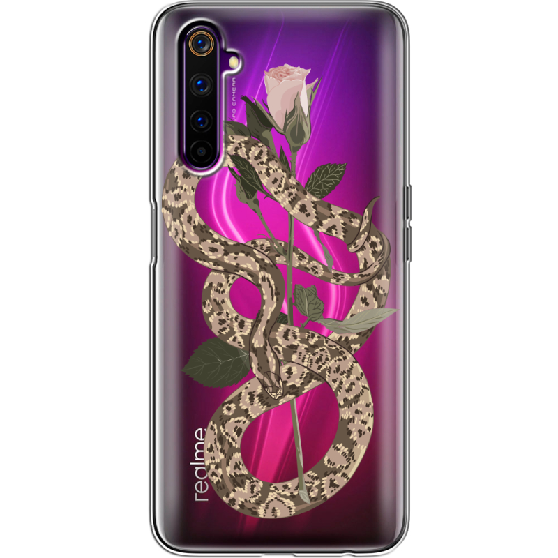 Прозрачный чехол BoxFace Realme 6 Pro Glamor Snake