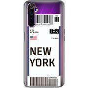 Прозрачный чехол BoxFace Realme 6 Pro Ticket New York