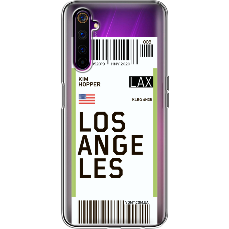 Прозрачный чехол BoxFace Realme 6 Pro Ticket Los Angeles