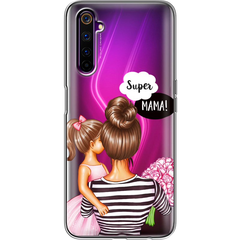 Прозрачный чехол BoxFace Realme 6 Pro Super Mama and Daughter