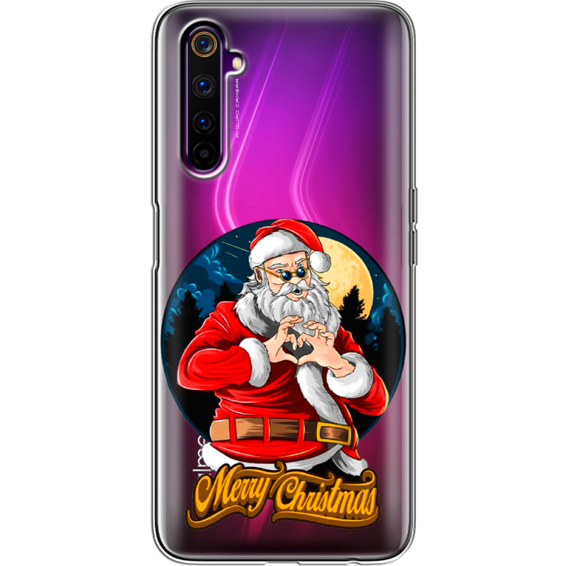 Прозрачный чехол BoxFace Realme 6 Pro Cool Santa