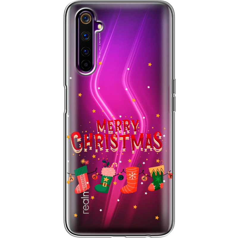 Прозрачный чехол BoxFace Realme 6 Pro Merry Christmas