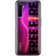 Прозрачный чехол BoxFace Realme 6 Pro Free Fire Black Logo