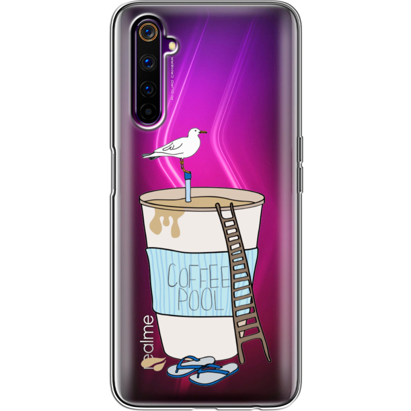 Прозрачный чехол BoxFace Realme 6 Pro Segull in Cofee Pool