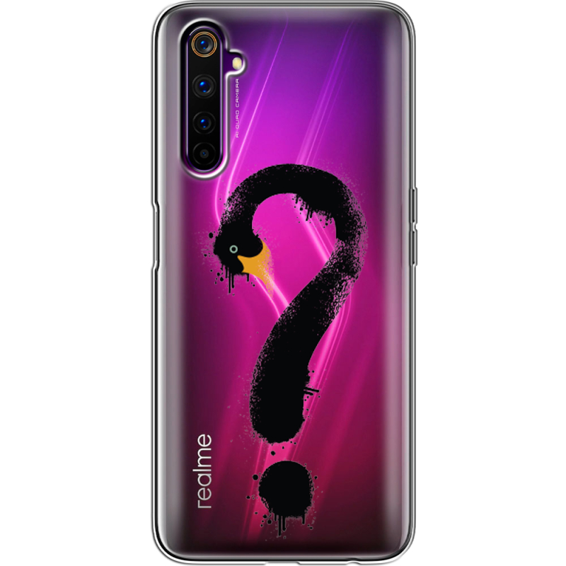 Прозрачный чехол BoxFace Realme 6 Pro Swan question