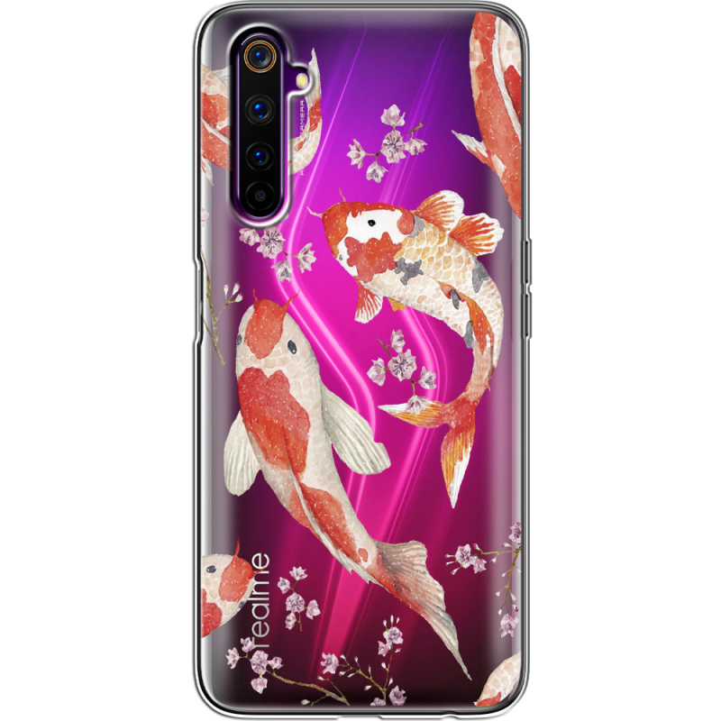 Прозрачный чехол BoxFace Realme 6 Pro Japanese Koi Fish