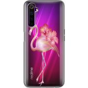 Прозрачный чехол BoxFace Realme 6 Pro Floral Flamingo