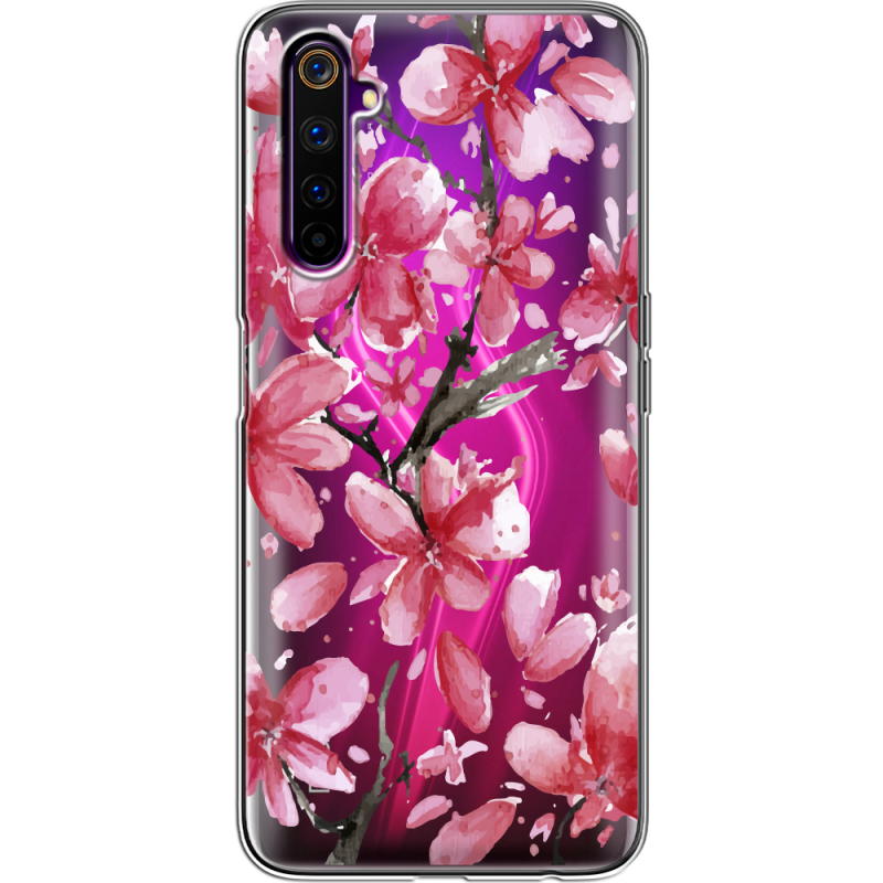 Прозрачный чехол BoxFace Realme 6 Pro Pink Magnolia