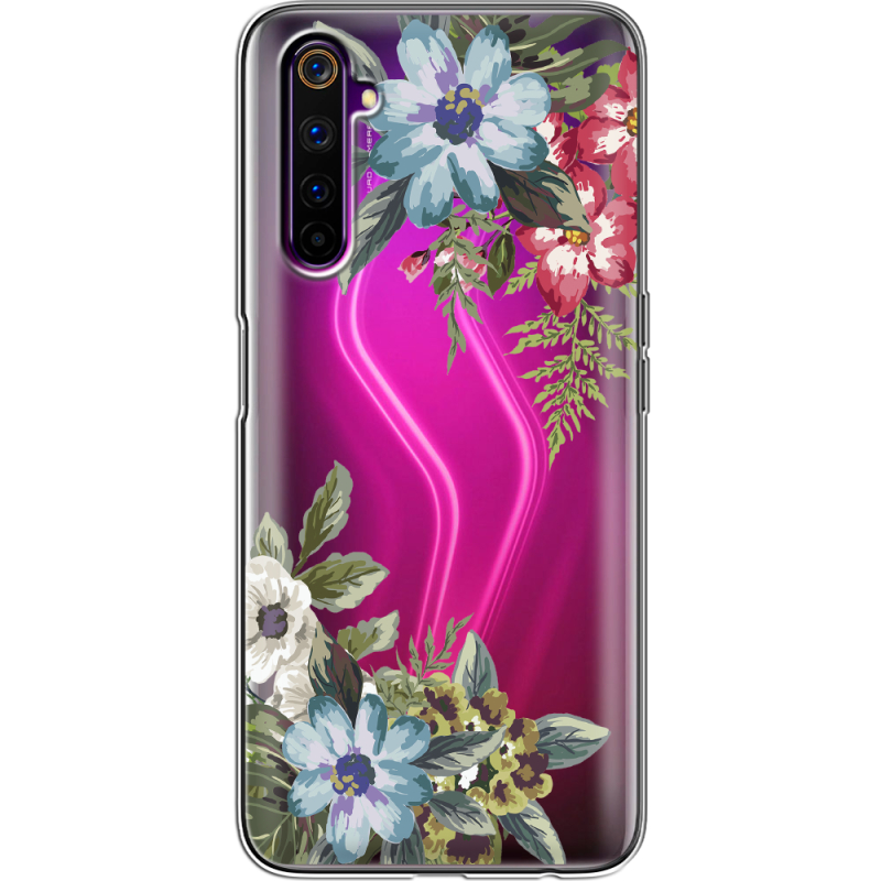 Прозрачный чехол BoxFace Realme 6 Pro Floral
