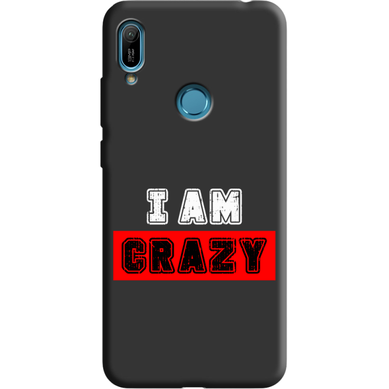 Черный чехол Uprint Huawei Y6 Prime 2019 I'm Crazy