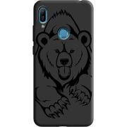 Черный чехол Uprint Huawei Y6 Prime 2019 Grizzly Bear