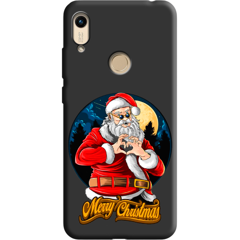 Черный чехол BoxFace Honor 8A Cool Santa