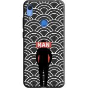 Черный чехол BoxFace Huawei Y6s Man Pattern