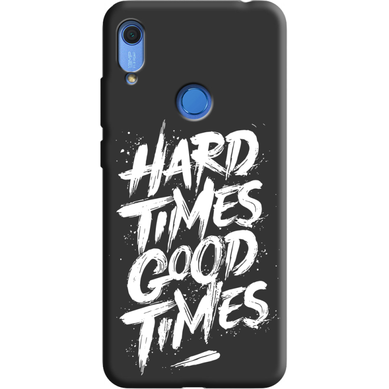 Черный чехол BoxFace Huawei Y6s Hard Times Good Times