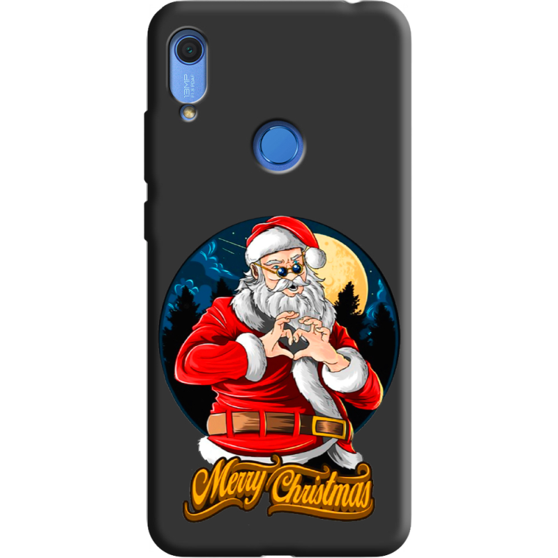 Черный чехол BoxFace Huawei Y6s Cool Santa