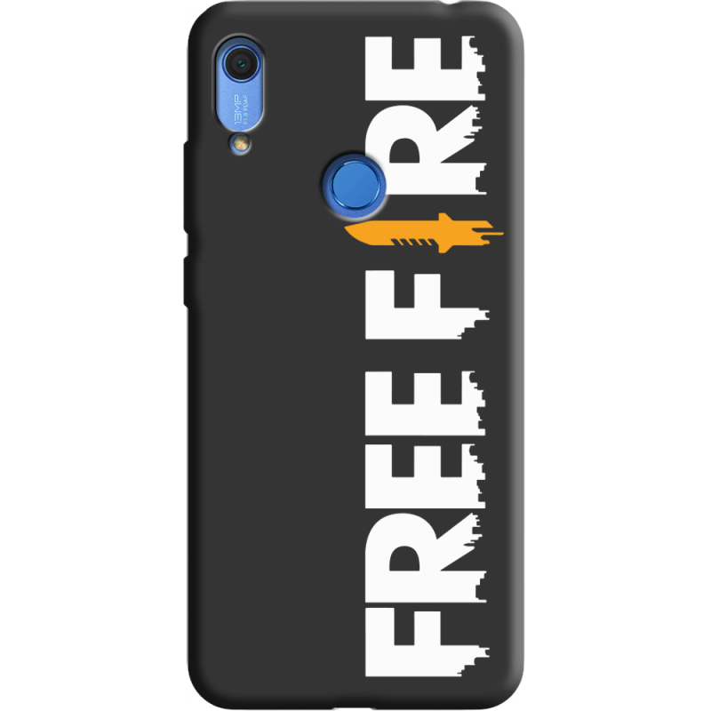 Черный чехол BoxFace Huawei Y6s Free Fire White Logo