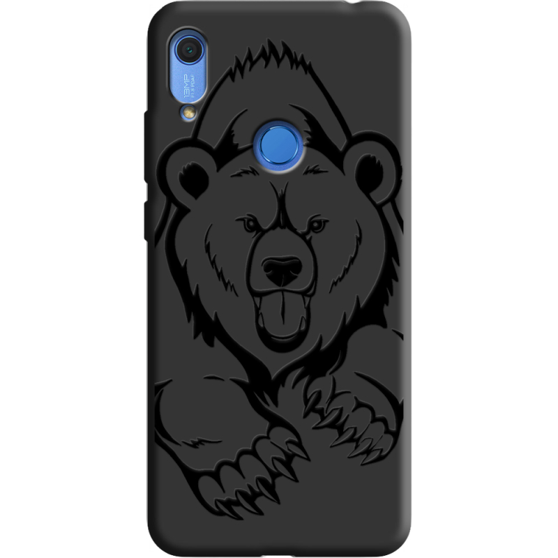 Черный чехол BoxFace Huawei Y6s Grizzly Bear