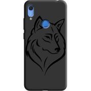 Черный чехол BoxFace Huawei Y6s Wolf