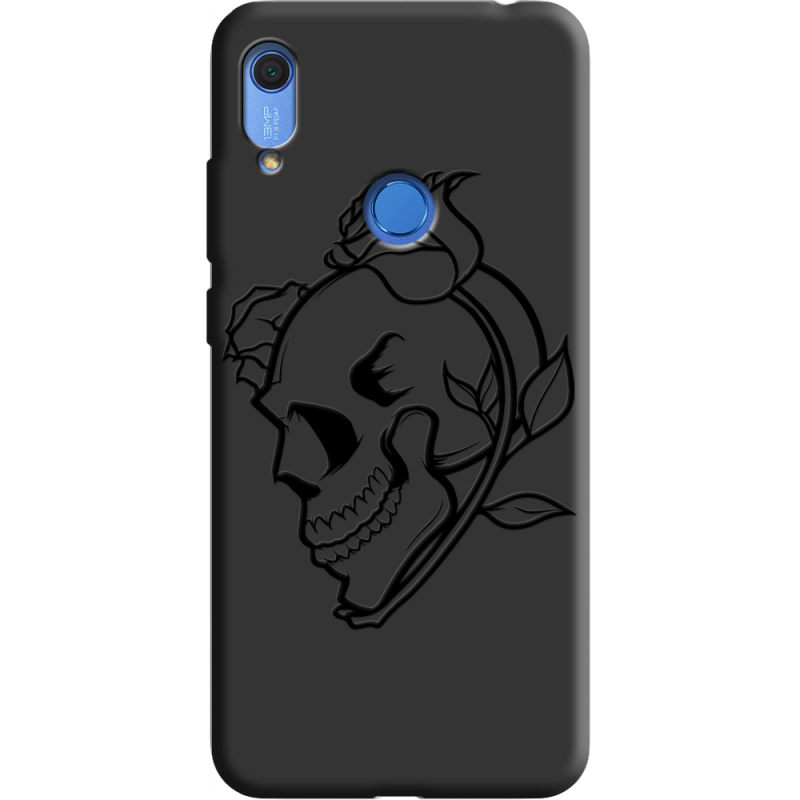 Черный чехол BoxFace Huawei Y6s Skull and Roses