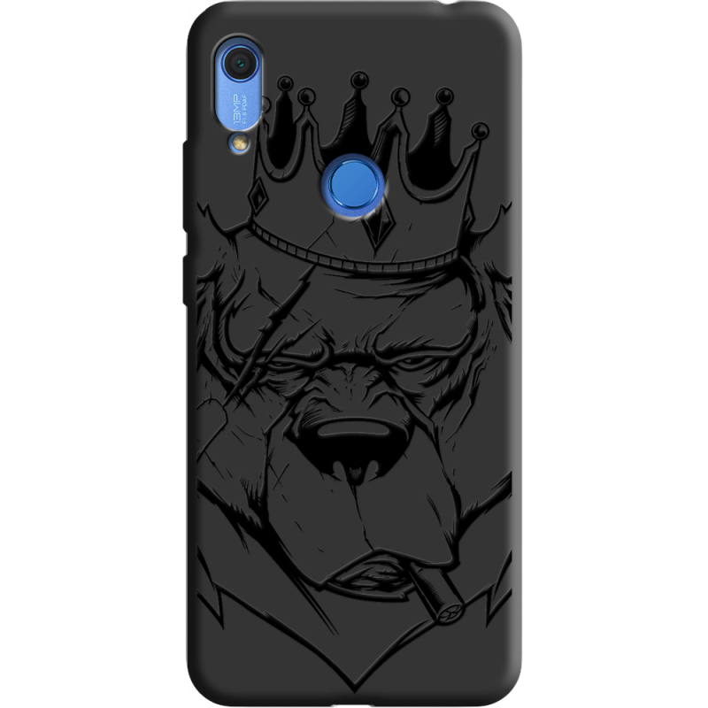 Черный чехол BoxFace Huawei Y6s Bear King