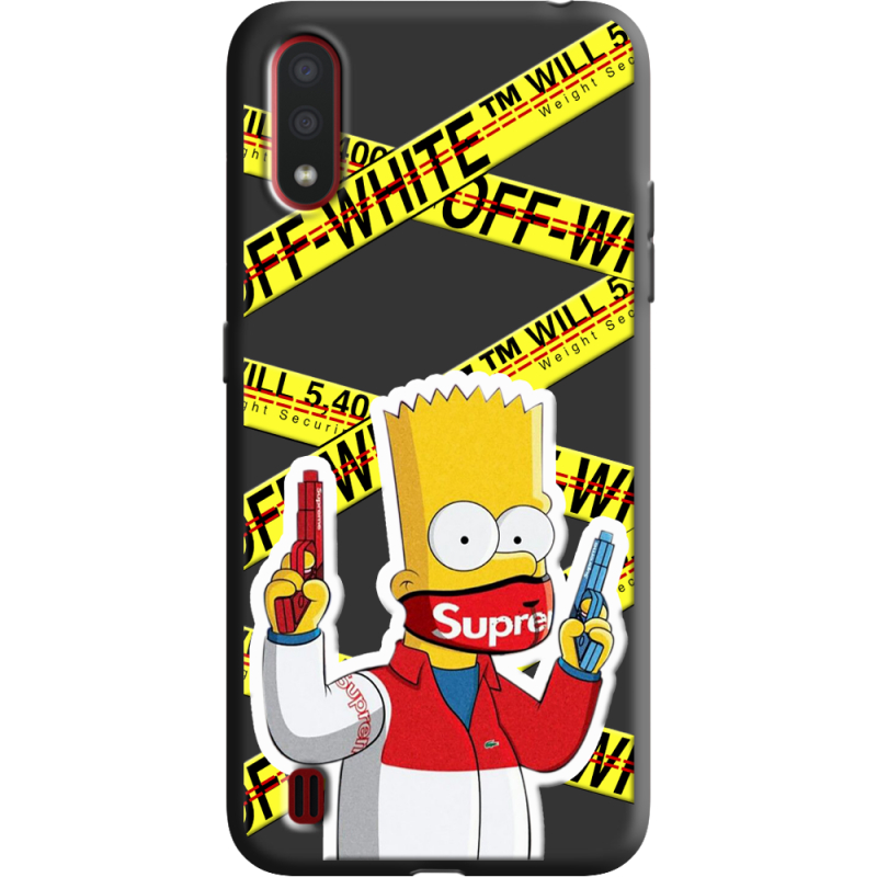 Черный чехол BoxFace Samsung A015 Galaxy A01 White Bart