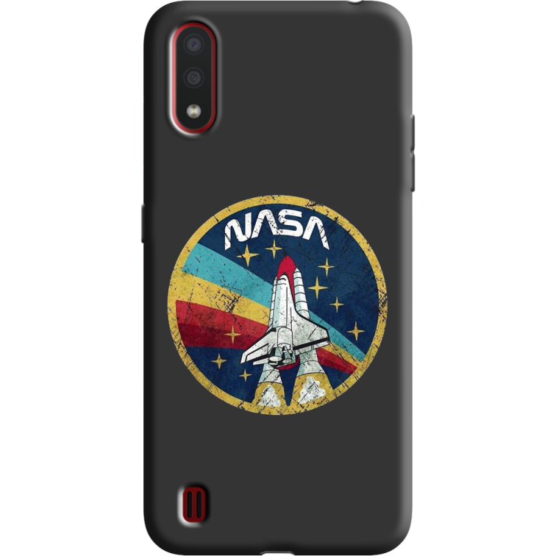 Черный чехол BoxFace Samsung A015 Galaxy A01 NASA