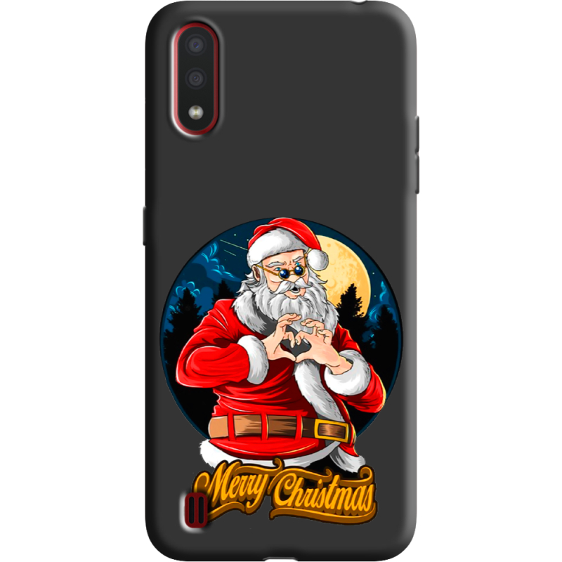 Черный чехол BoxFace Samsung A015 Galaxy A01 Cool Santa