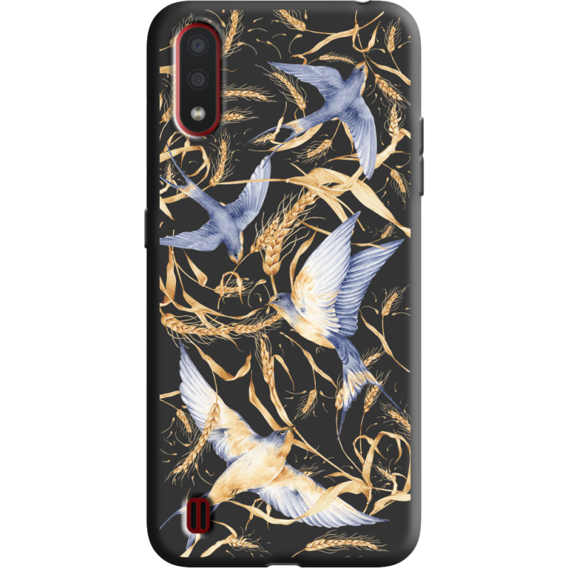 Черный чехол BoxFace Samsung A015 Galaxy A01 Ластівки