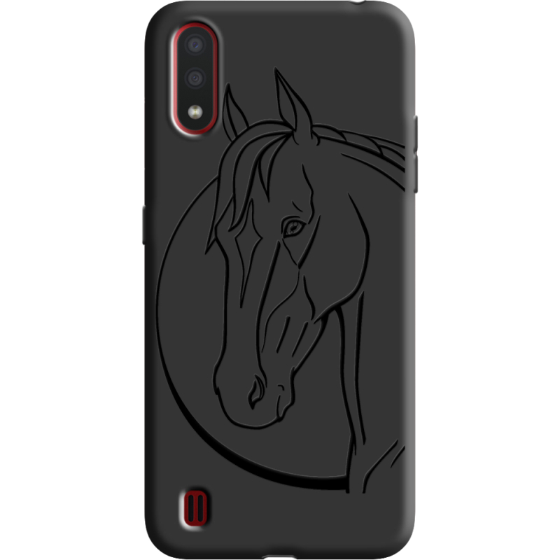 Черный чехол BoxFace Samsung A015 Galaxy A01 Horse