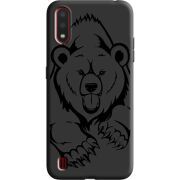 Черный чехол BoxFace Samsung A015 Galaxy A01 Grizzly Bear