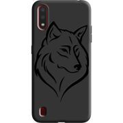 Черный чехол BoxFace Samsung A015 Galaxy A01 Wolf