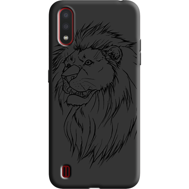 Черный чехол BoxFace Samsung A015 Galaxy A01 Lion