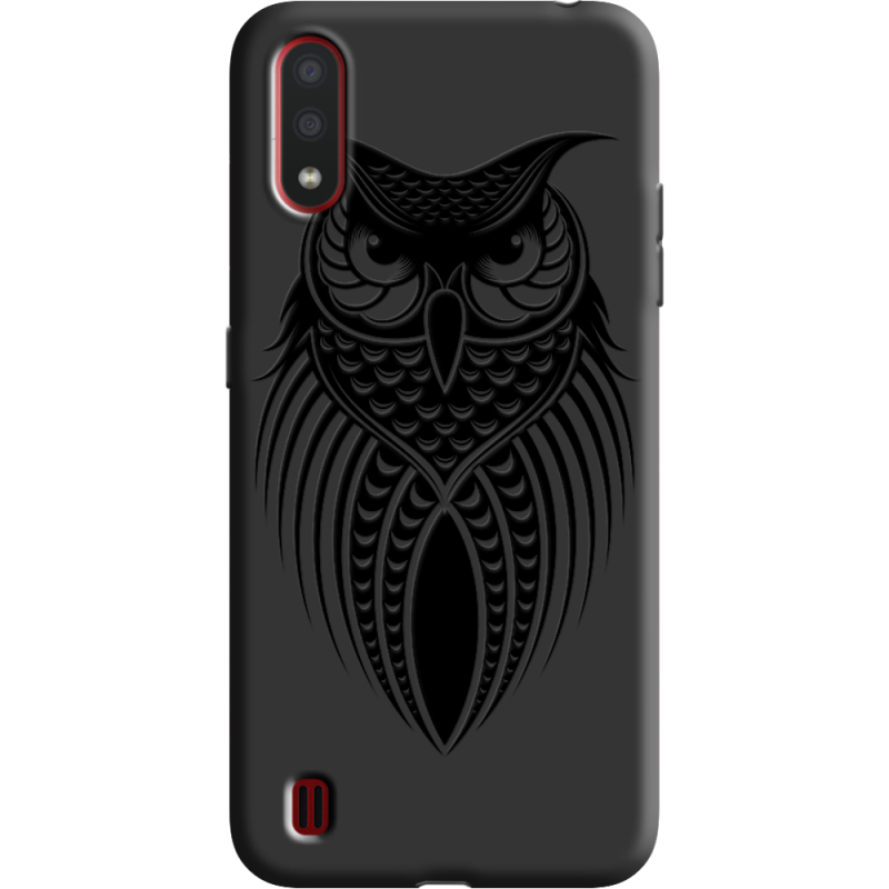 Черный чехол BoxFace Samsung A015 Galaxy A01 Owl