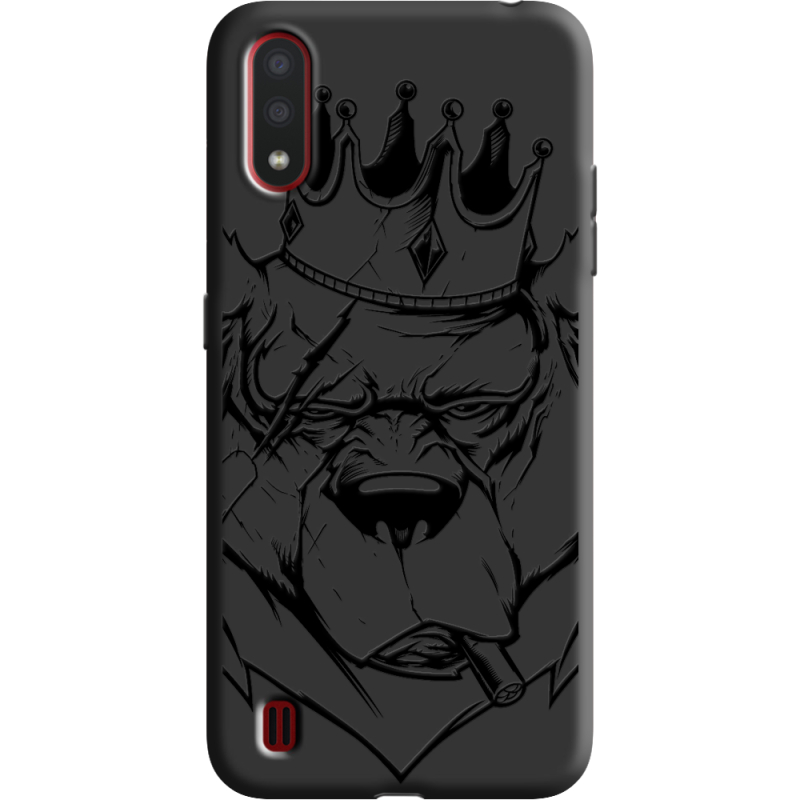 Черный чехол BoxFace Samsung A015 Galaxy A01 Bear King